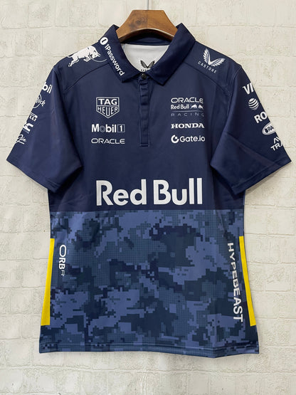 Special Edition Track Polo Shirt Navy 2025 003-F1