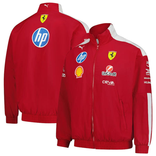 Oversized Full-Zip Jacket Dark Red 2025 004-F1