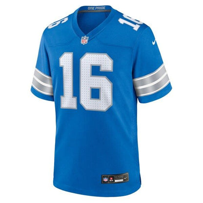 Jared Goff Game Jersey Blue